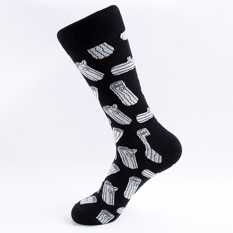 Men's Socks Large Size Stockings Large Cotton Socks Large Medium Tube Sports Socks-5prs