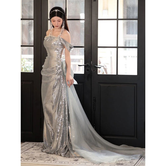 Viral One-Shoulder Sequin Dress - Luxe Bodycon for Prom/Gala, Stunning Figure-Flattering Cocktail Party