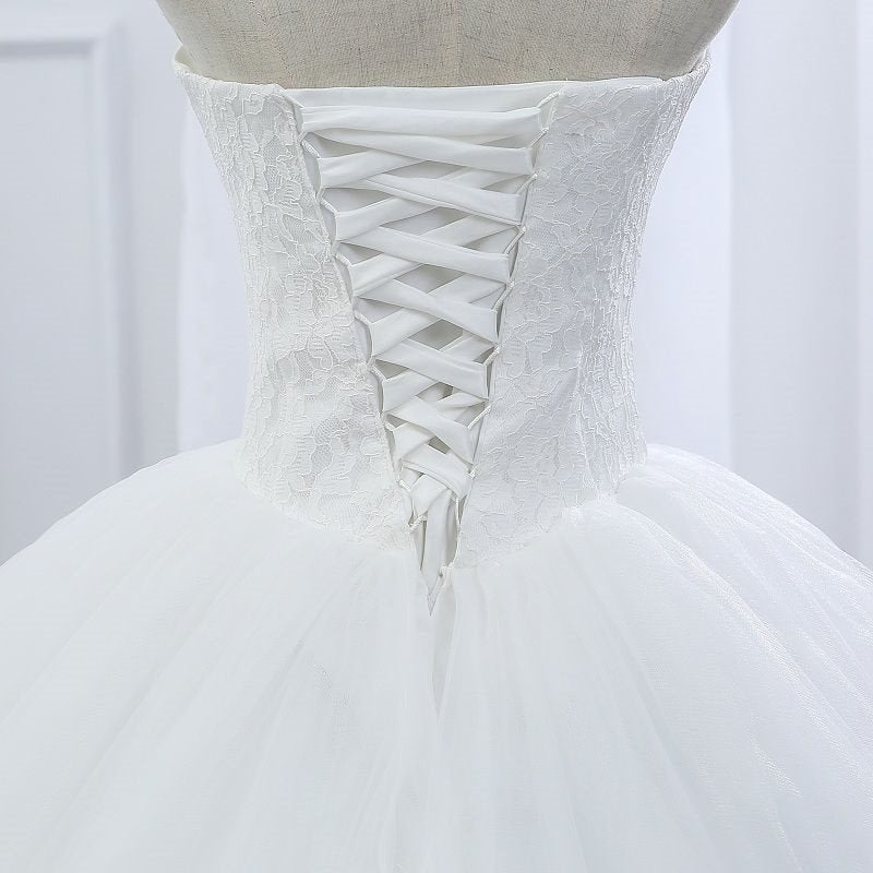 Tube top Wang Weiwei wedding dress Qi Di new simple soft gauze bridal wedding dress