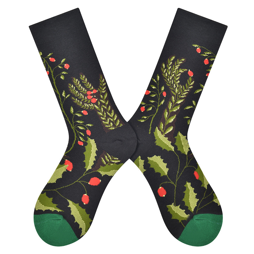 Designer Brand Mid-leg Socks Are Versatile Women's Cotton Outer Wear Trendy Socks