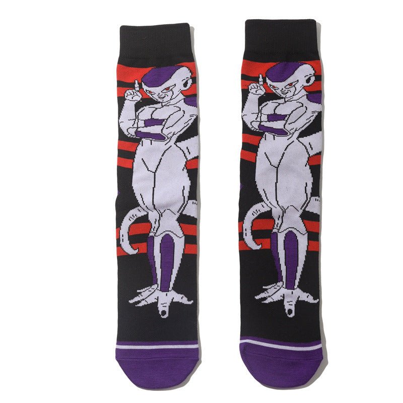 Men's Wholesale Trendy Socks Female Animation Cartoon Cotton Socks Comic Male Medium Tube Pirate Socks-5PRS