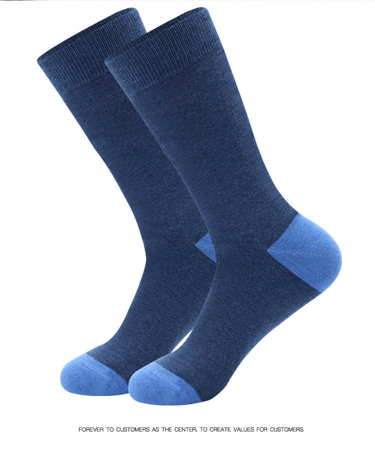 Socks Men's Plus Size Stockings Striped Cotton Socks Business Medium Tube