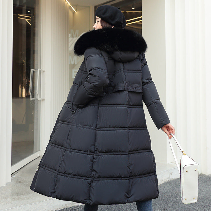 Down Cotton-padded Clothes Women's Winter New Cotton-padded Clothes Long Over The Knee Korean Version Loose Thickened Cotton-padded Jacket Tide