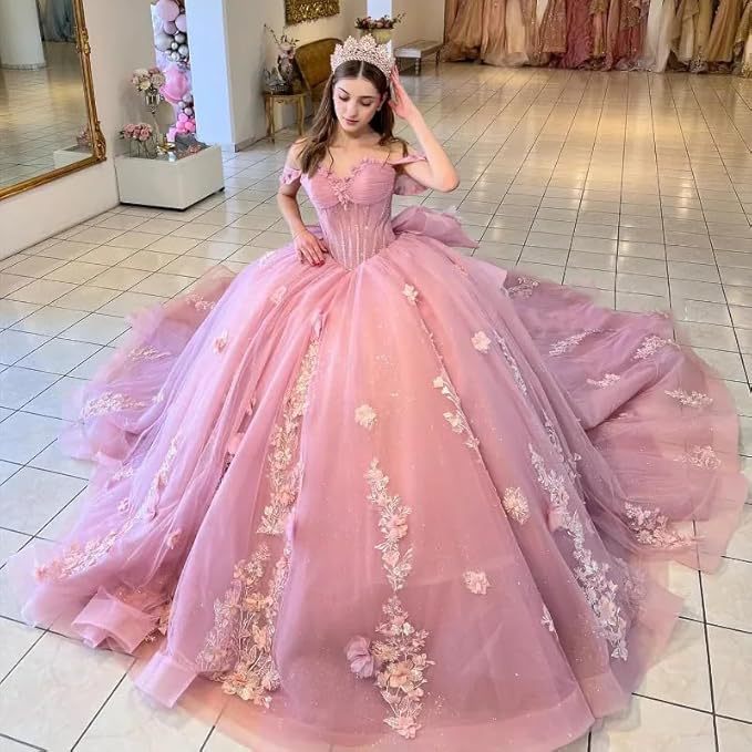 Balletcore Sweetheart Dress Floral Lace & Tulle Skirt | Teen Party/Bar Mitzvah Gown