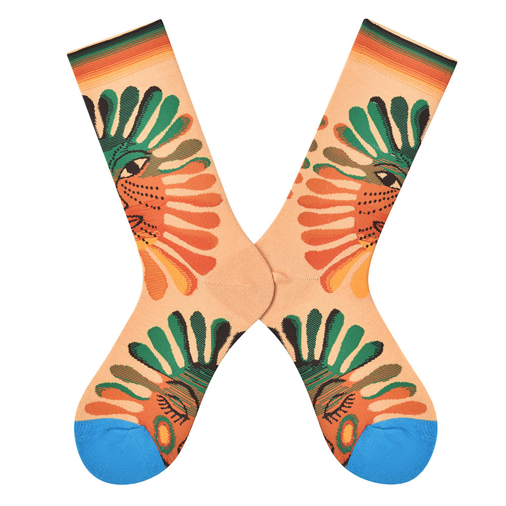 Designer Brand Mid-leg Socks Are Versatile Women's Cotton Outer Wear Trendy Socks