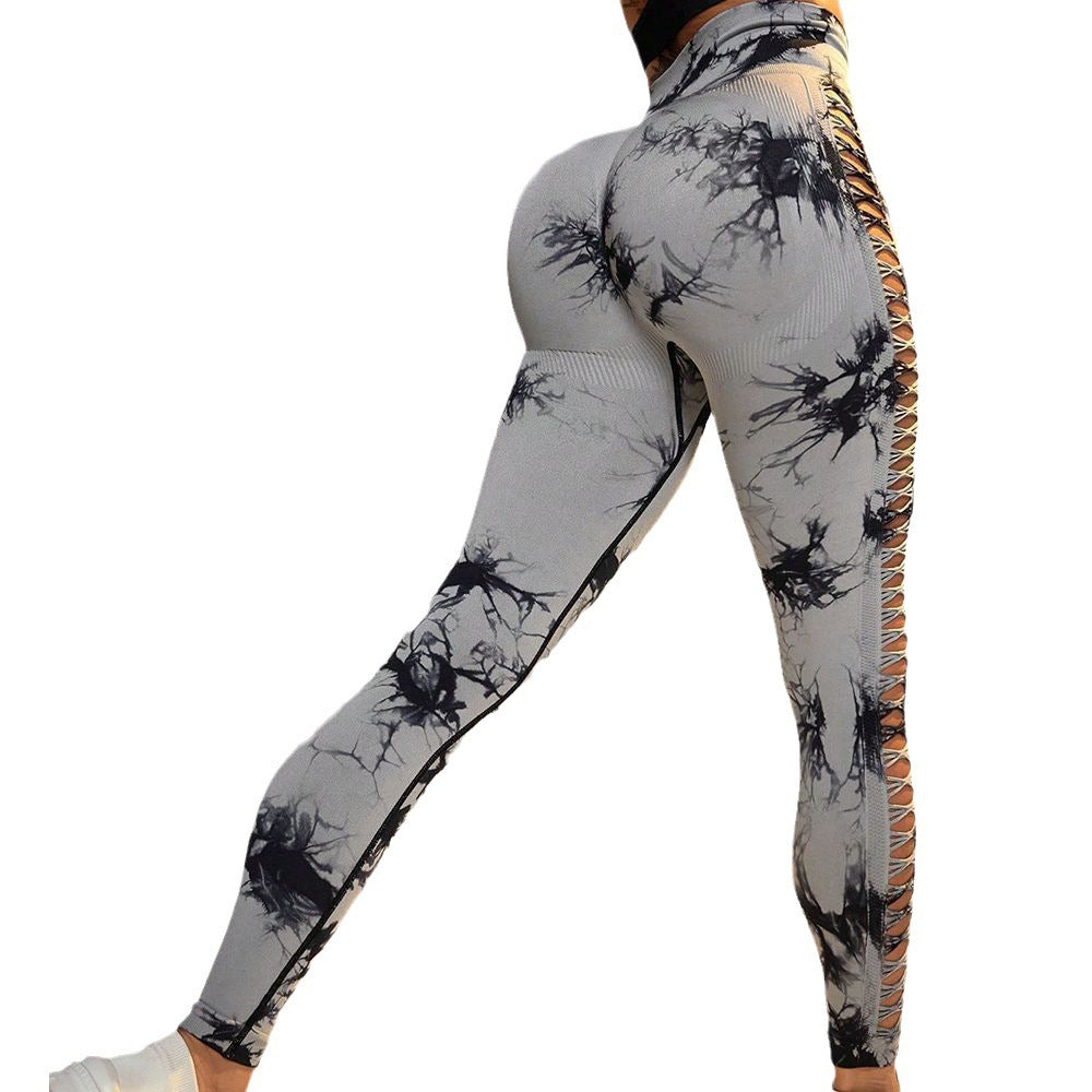 Statement Tie-Dye Yoga Leggings｜High-Waist Hip Lift Sports Pants｜Quick-Drying Cool Max Fabric｜Sustainable Gym to Street Activewear