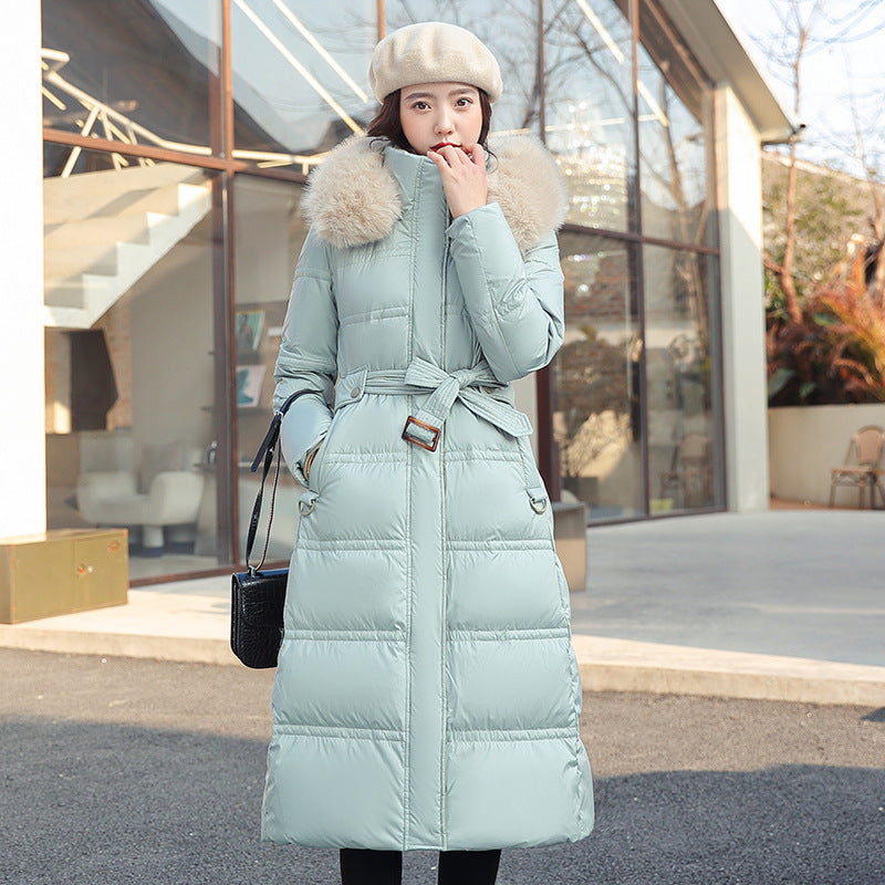 Down Cotton-padded Clothes Women's Winter New Cotton-padded Clothes Long Over The Knee Korean Version Loose Thickened Cotton-padded Jacket Tide