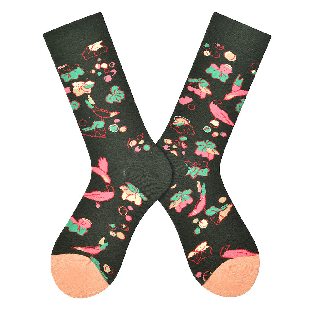 Designer Brand Mid-leg Socks Are Versatile Women's Cotton Outer Wear Trendy Socks