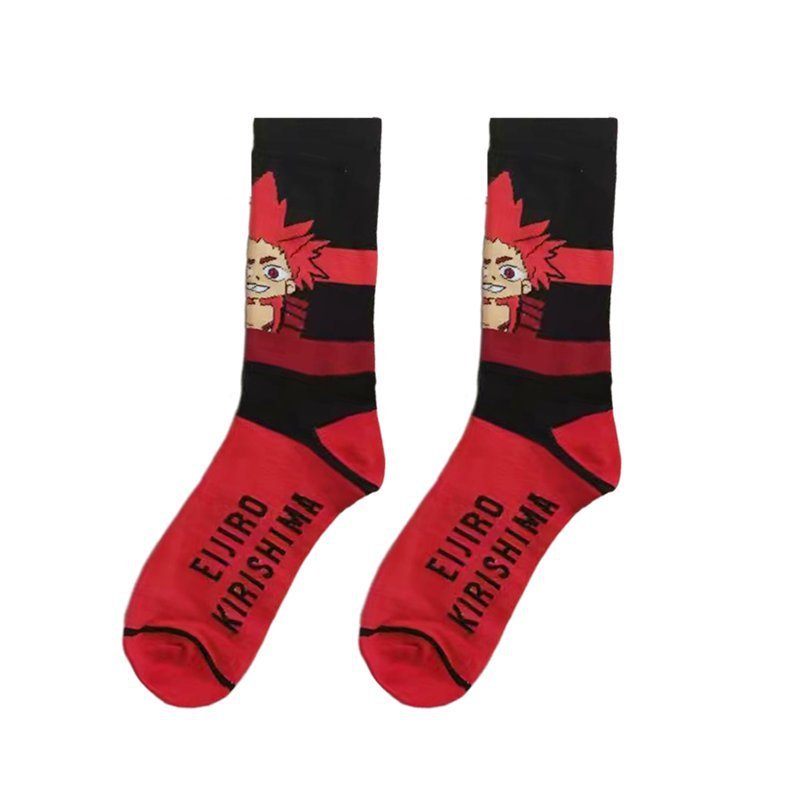 Men's Medium Tube Wholesale Four Seasons Animation Men's Socks Hero College Women Ins Cotton Casual Socks-5PRS