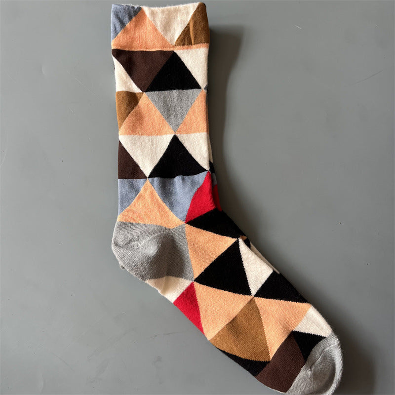 New Product Mid Calf Socks Women Oil Painting Socks Niche Fun Literary and Artistic Color Socks