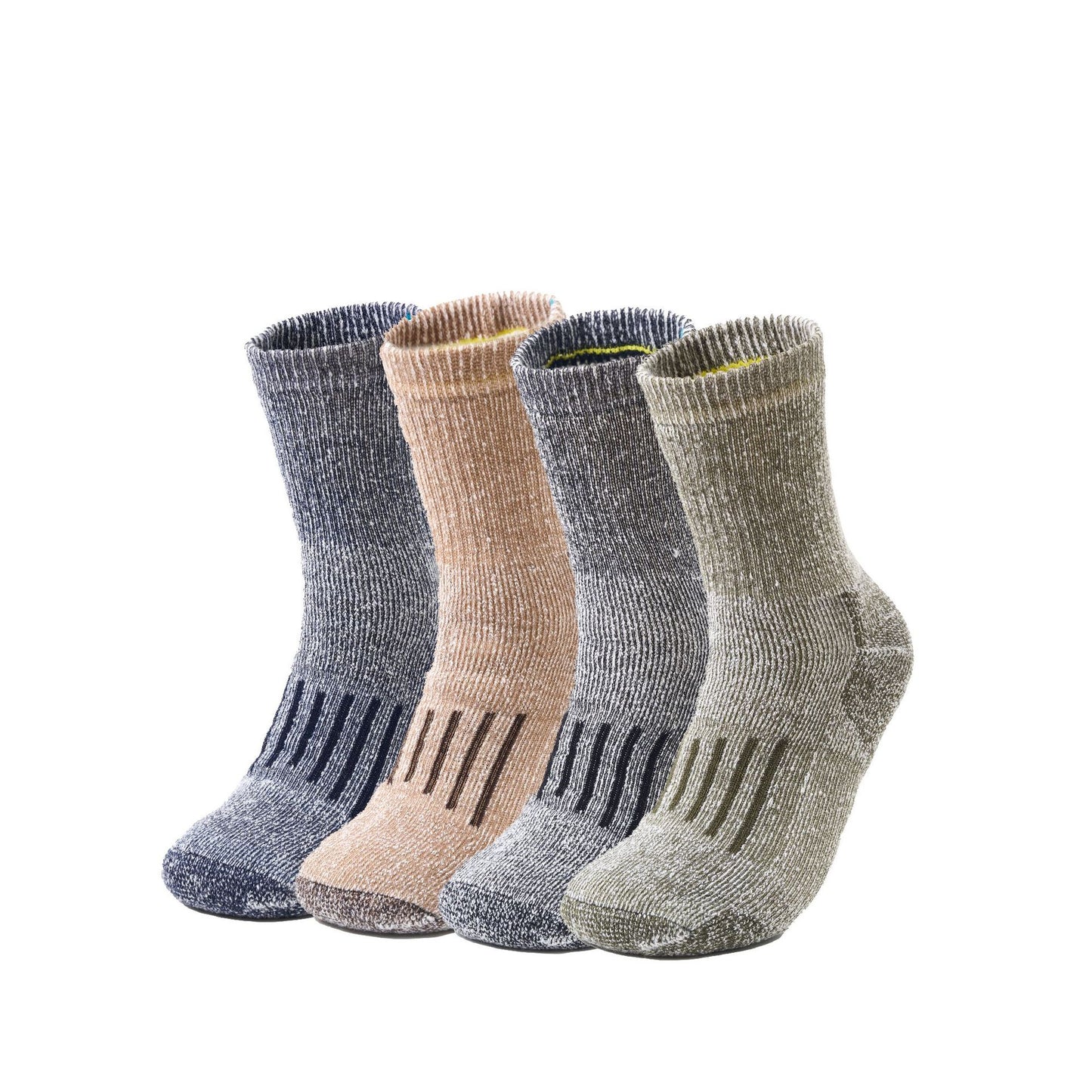 Merino Wool Full Terry Men's Socks Thick Needle 108 Needle Anti-silk Braided Long Elastic Band Mid-leg Men's Socks
