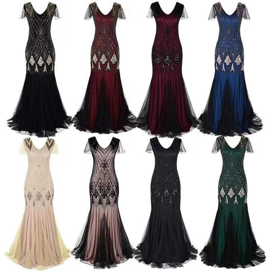 1920 Sequined Dress Retro Dress Plus Size Banquet Wedding Dress Women