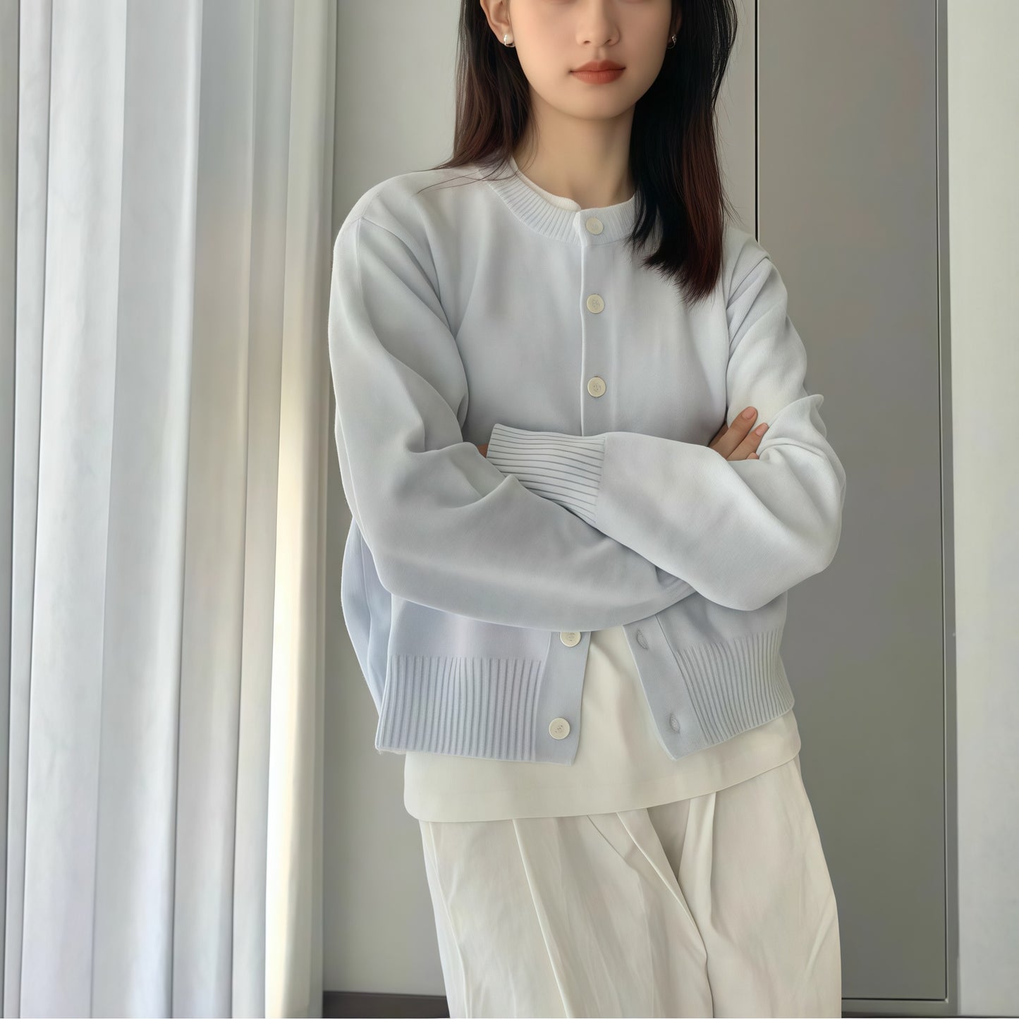 Gentle Wind Candy Color Knitted Cardigan Women's Spring New Soft Waxy Short Thin Top