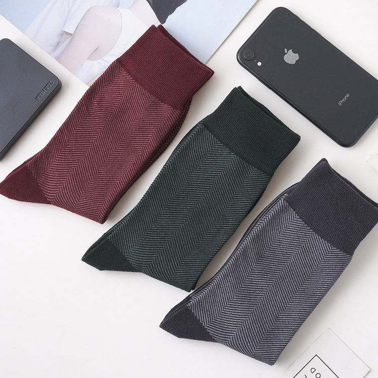 Men's Business Socks Amazon Stockings Mid-tube High-end Business Casual Cotton Socks