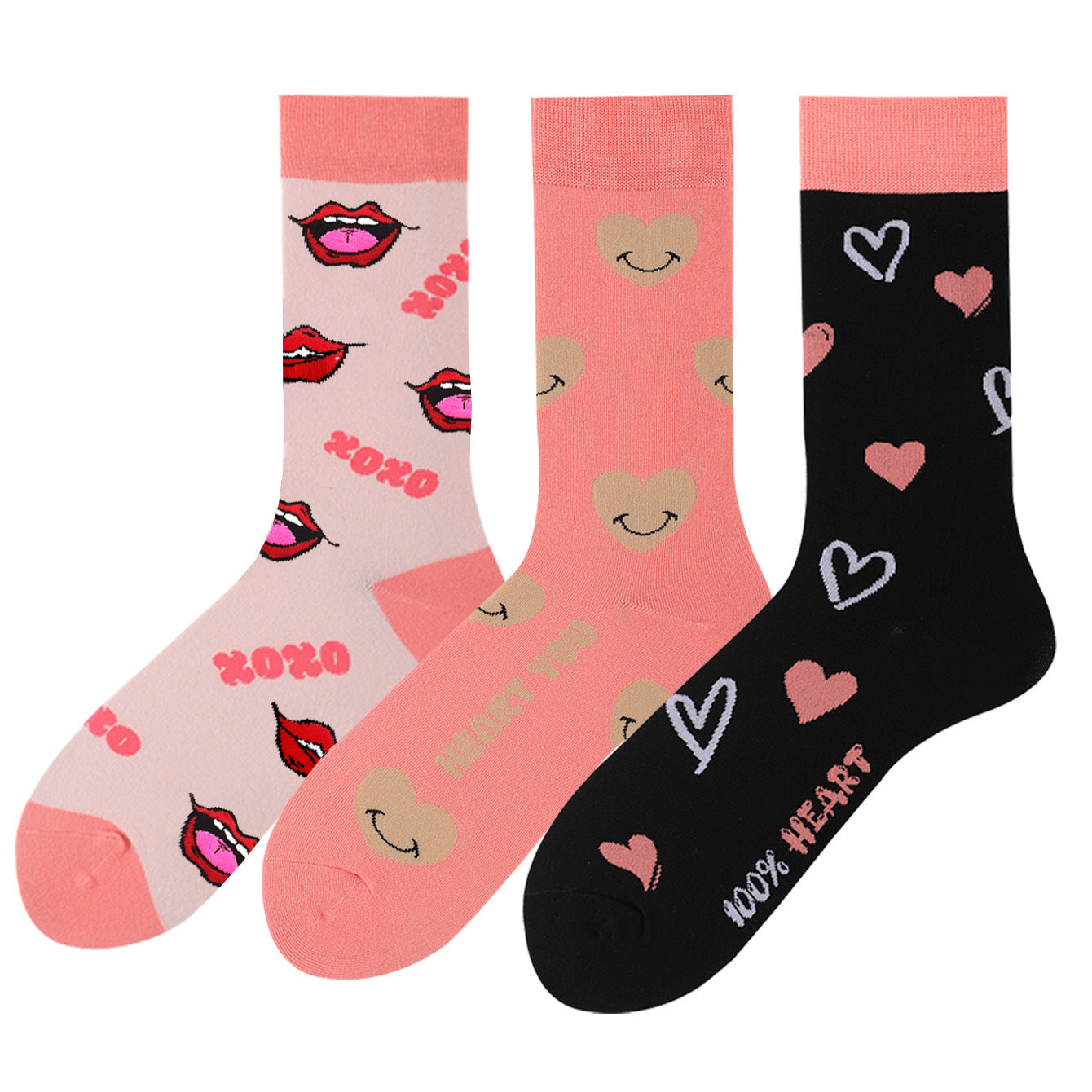 New Popular Holiday Valentine's Day Gift Elements Foreign Trade Men and Women Couples Cotton Socks