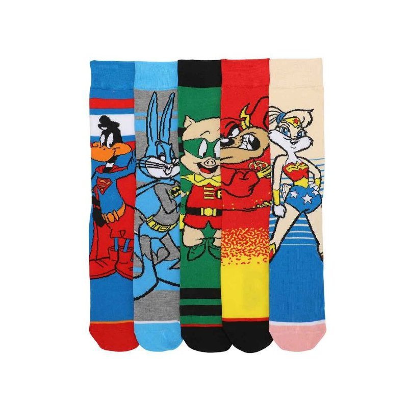 Men's Tide Socks Animation Cartoon Cotton Bugs Bunny Socks Women's Medium Tube Casual Four Seasons Medium Tube-5PRS