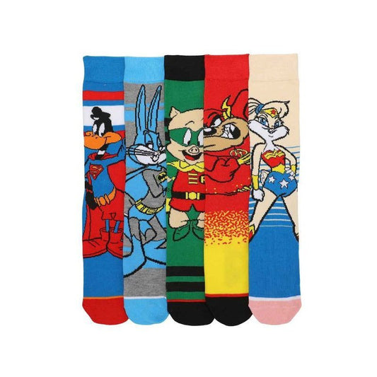 Men's Tide Socks Animation Cartoon Cotton Bugs Bunny Socks Women's Medium Tube Casual Four Seasons Medium Tube-5PRS