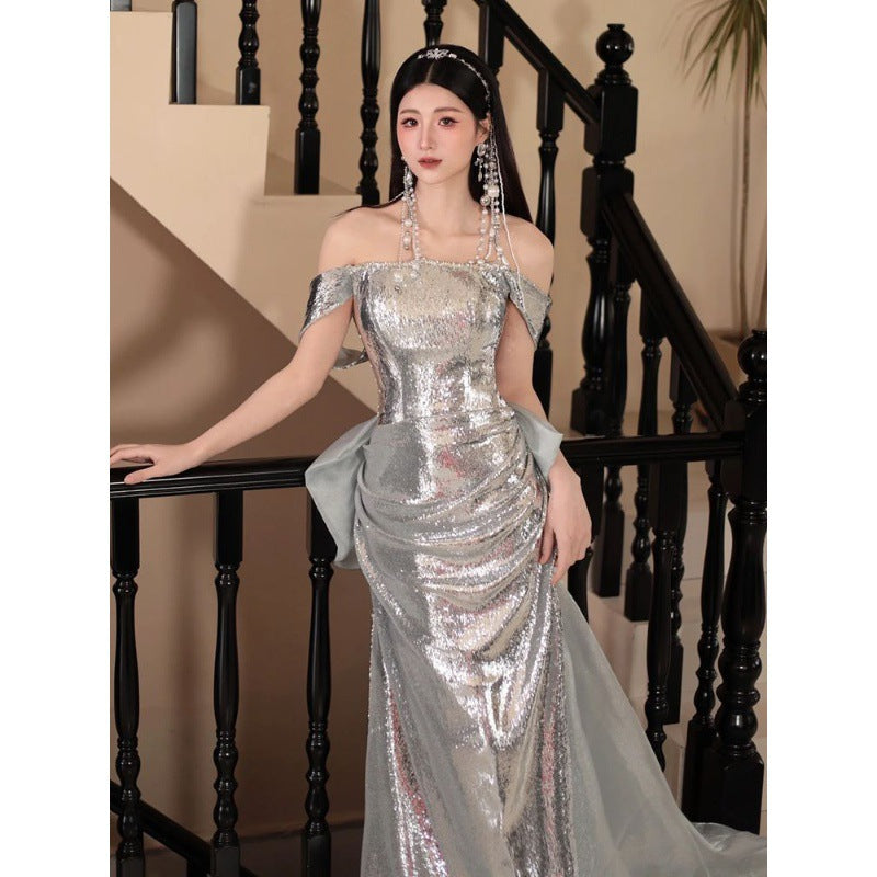 Viral One-Shoulder Sequin Dress - Luxe Bodycon for Prom/Gala, Stunning Figure-Flattering Cocktail Party