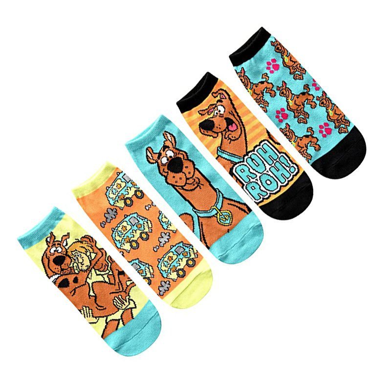 Men's Four Seasons Popular Scooby Doo Tide Socks Wholesale Socks Cartoon Cotton Women's Cotton Socks Boat Socks-5PRS