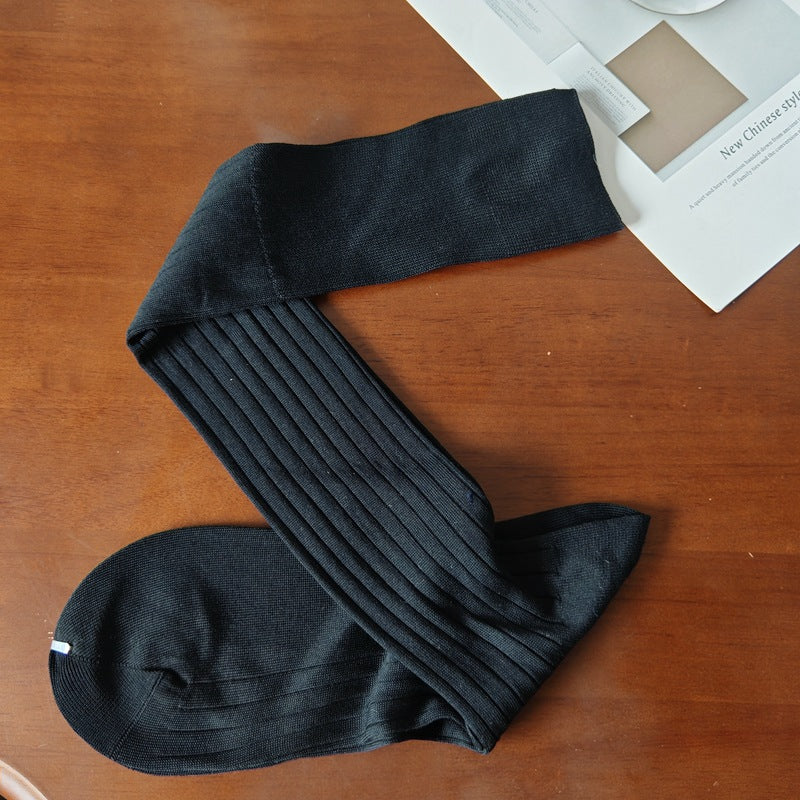 Men's Business Socks Silk Cotton Men's Socks Gentlemen Socks Boneless Pit Strip Double Needle and Knee Socks