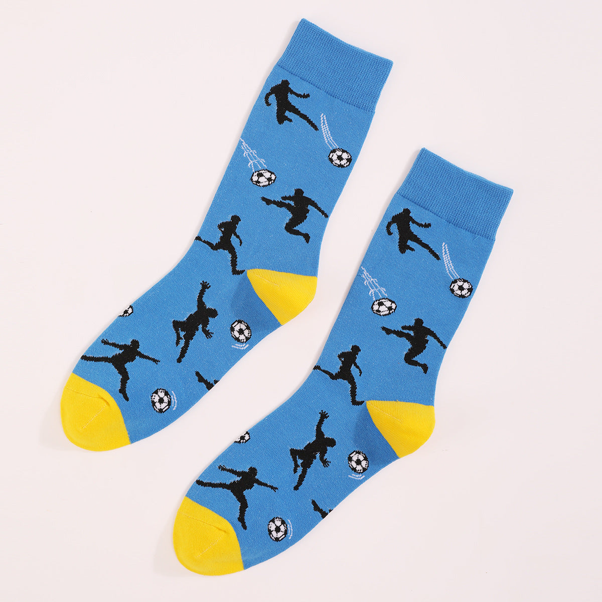World Cup Football Men's Socks Medium Tube Socks Autumn and Winter Thickened Sports Socks Combed Cotton Men's Funny Socks