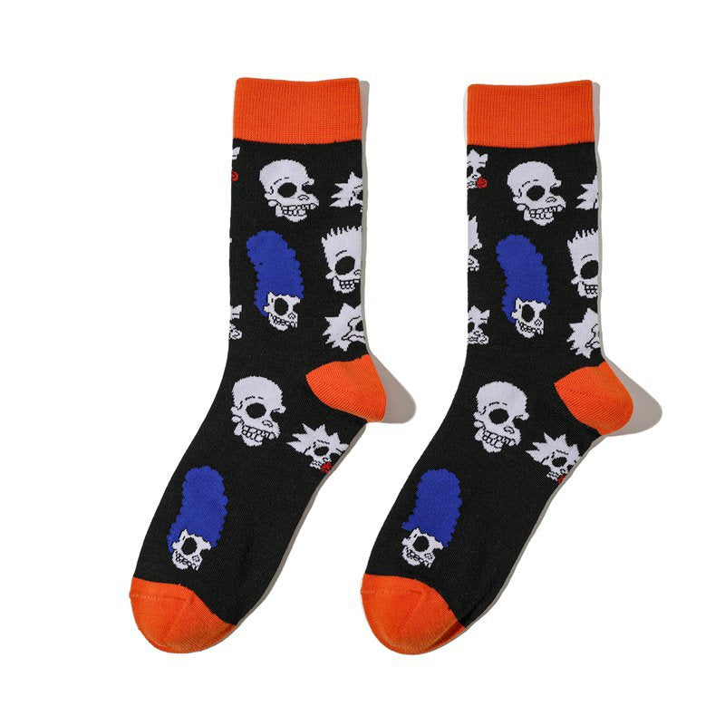Socks Men's Cotton Tide Socks Wholesale Casual Ins Wholesale Socks-5PRS