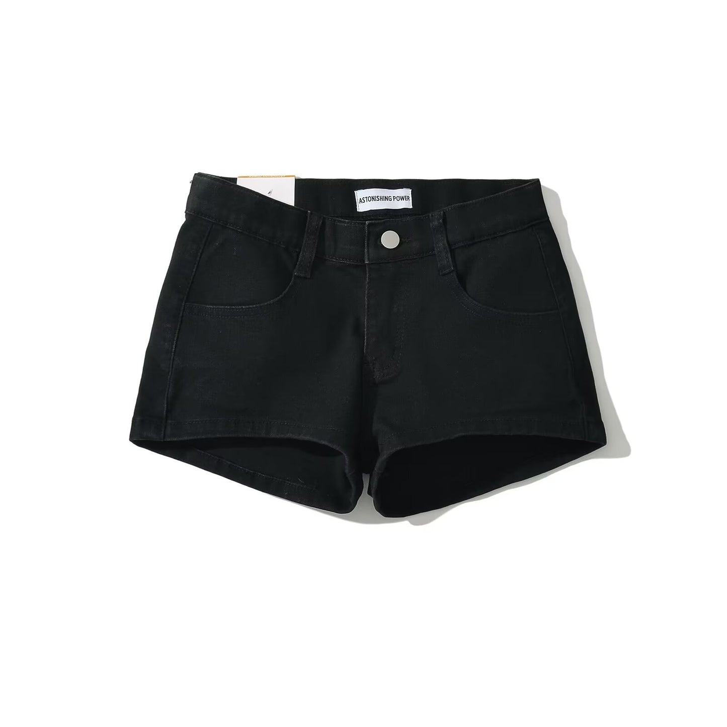 Spice Girls Low-Rise Denim Shorts: Women’s Summer Hip-Wrapped Tight Fit Hot Pants with Optional Hip Pads