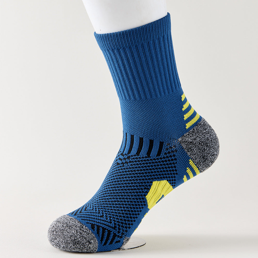 Men's Sports Socks Low-top Cycling Socks Sweat-absorbing Deodorant Basketball Socks Outdoor Climbing Towels Shock-absorbing Socks
