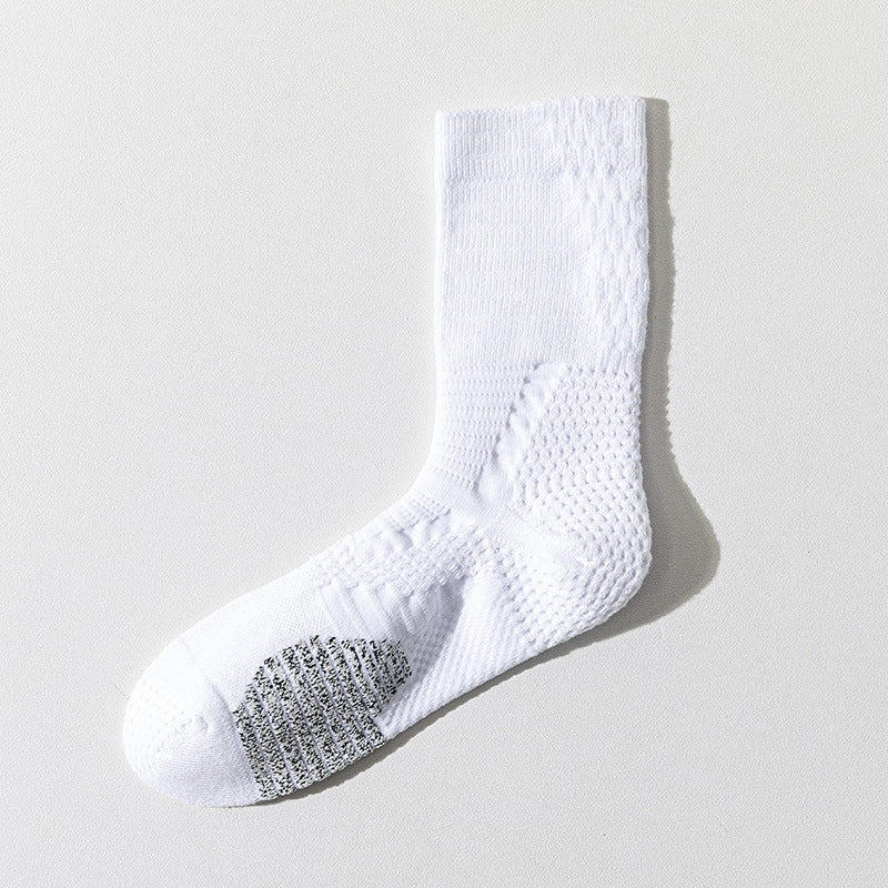 Basketball Socks Men's Autumn and Winter Medium Tube Sweat-absorbing Thickened Towel Bottom Adult Professional Sports Socks