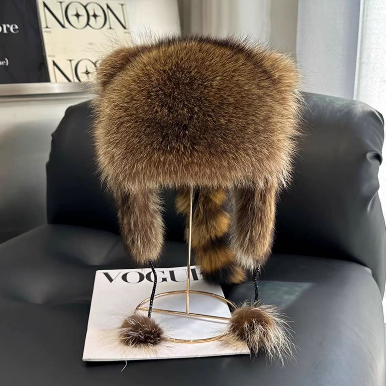 Hat Winter Raccoon Hat Ear Protector Hat Raccoon Children's Warm Parent-child Hat
