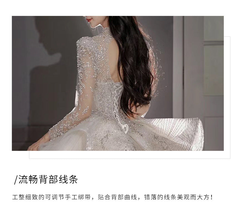 Cathedral Sleeve Maternity Gown | Empire Waist for Curvy Brides & Royal-Lace Detail | Queen Size Luxury Wedding Dress