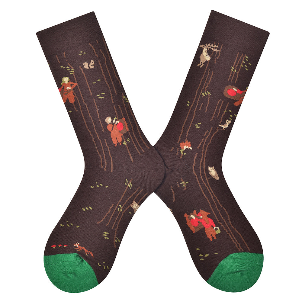 Designer Brand Mid-leg Socks Are Versatile Women's Cotton Outer Wear Trendy Socks