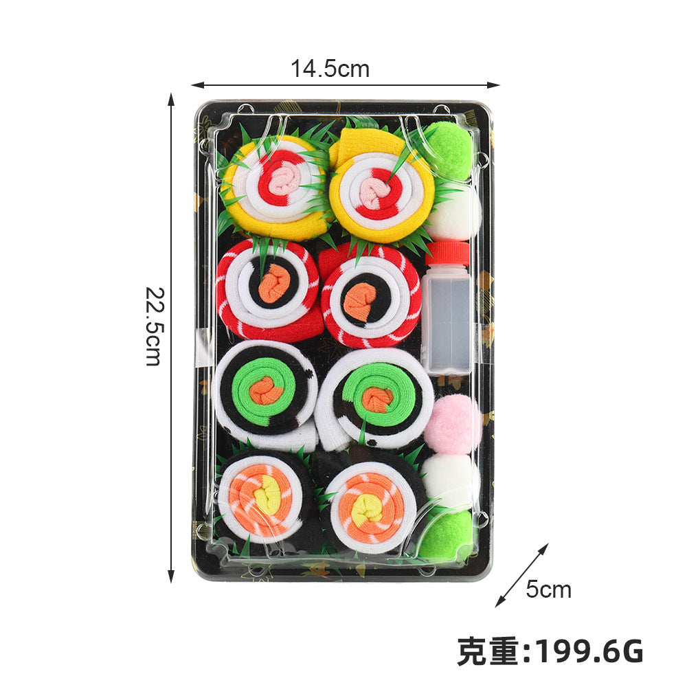 Creative Food Sushi Salmon Socks Women's Ins Tide Socks Skateboard Sports Socks Girls Stockings Stripes