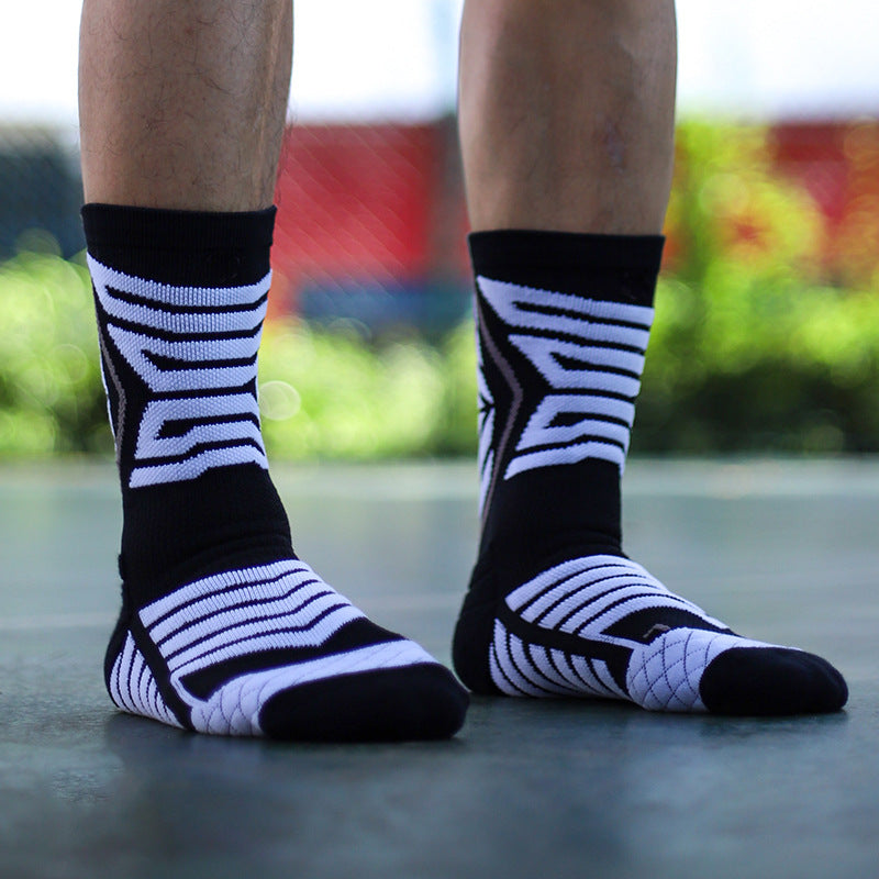 Professional Actual Combat Elite Basketball Socks Men's Long Tube Thickened Towel Bottom Sweat-absorbing Breathable Wear-resistant Sports Socks