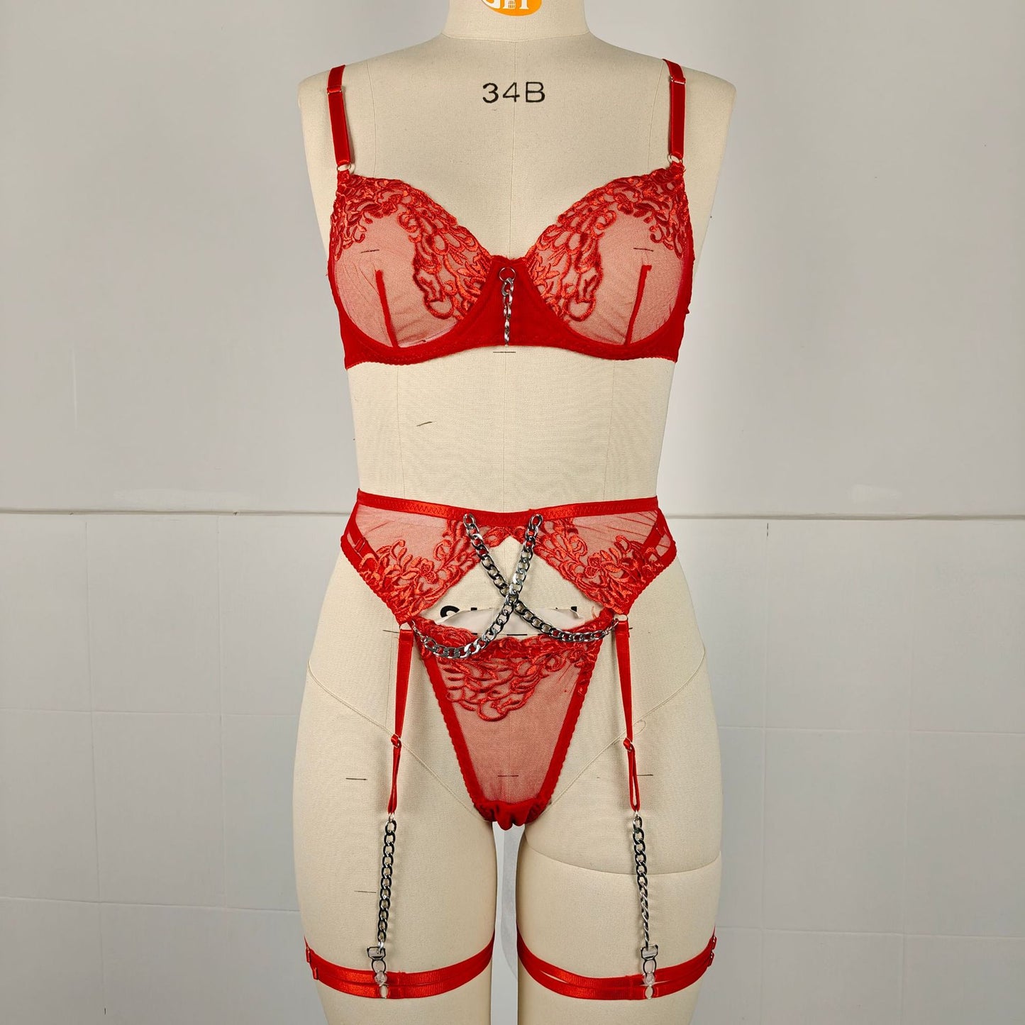 Neo-Gothic Lingerie Arsenal - Chainmail Embroidery & Tactical Suspension System for Cyber Romance & Neo-Victorian Soirées