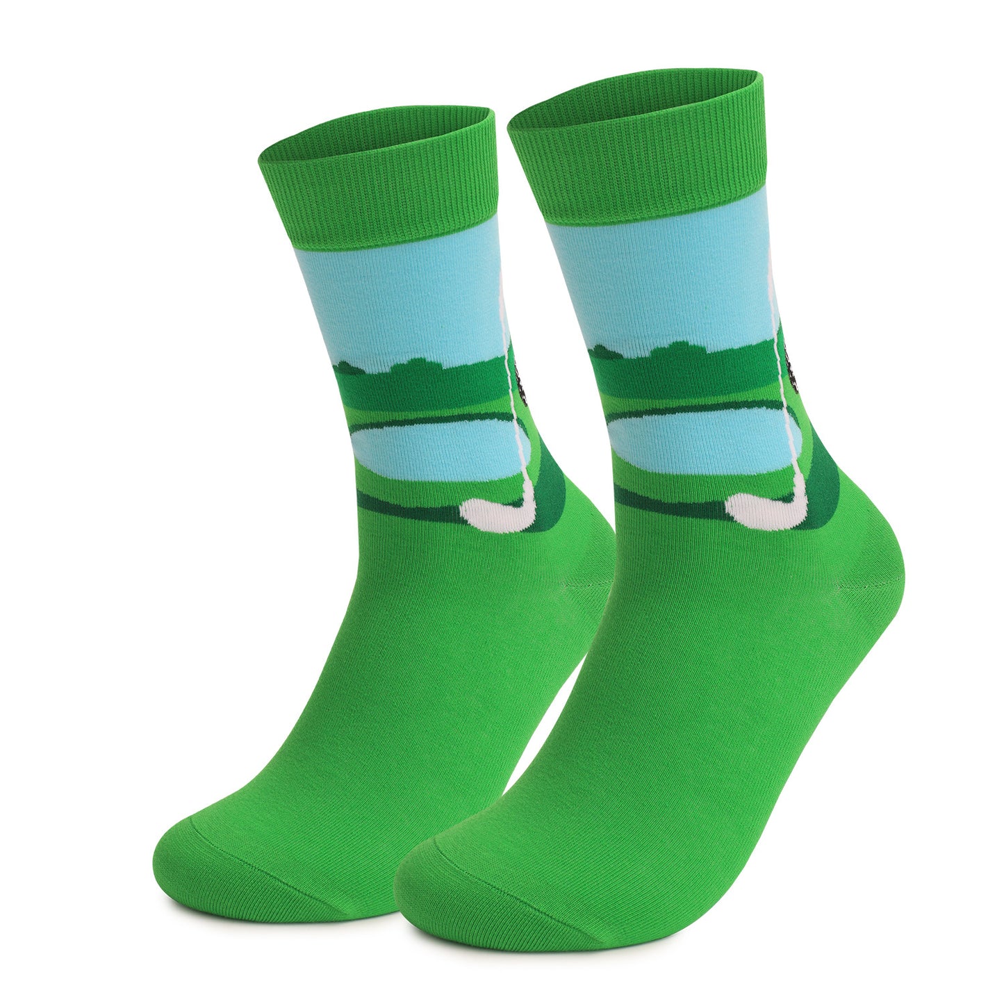Golf Sole English Gift Socks Sweat-absorbing Breathable Deodorant Sports Theme Elements