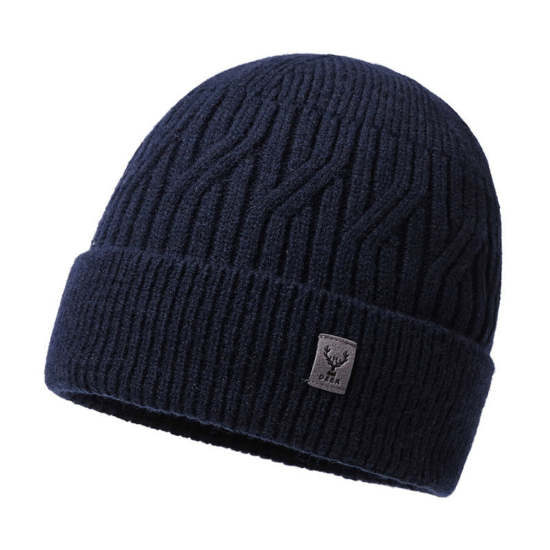 Men's Knitted Hat Winter Travel Warm Pullover Hat Outdoor Sports Youth Solid Color Simple Hat