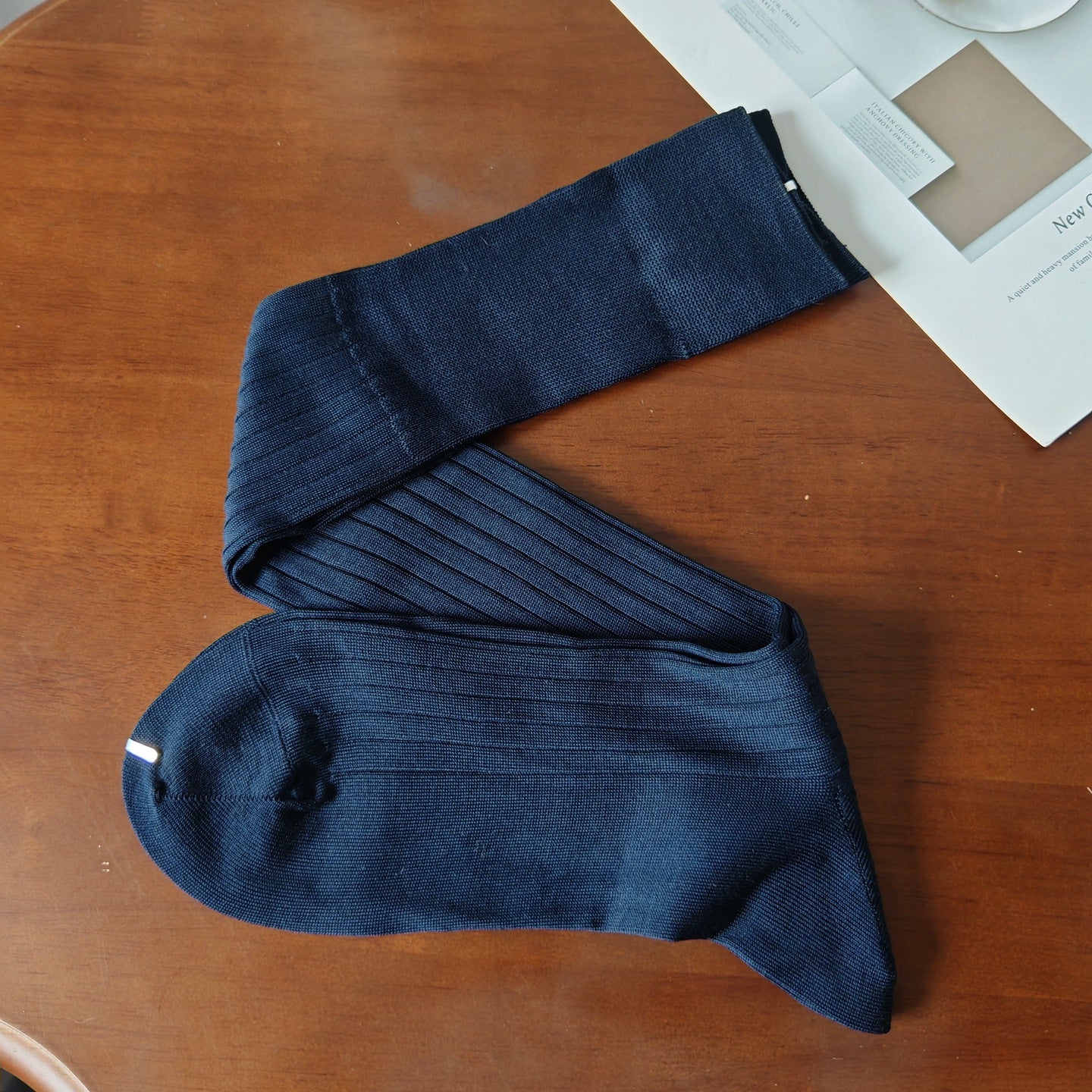 Men's Business Socks Silk Cotton Men's Socks Gentlemen Socks Boneless Pit Strip Double Needle and Knee Socks