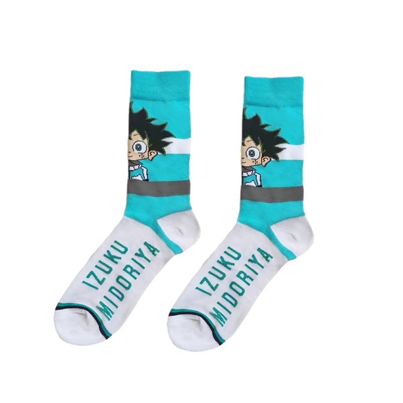 Men's Medium Tube Wholesale Four Seasons Animation Men's Socks Hero College Women Ins Cotton Casual Socks-5PRS