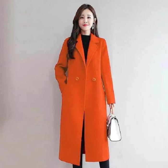 New Woolen Coat Women's New Autumn and Winter Medium and Long Large Size Woolen Loose Coat Trend