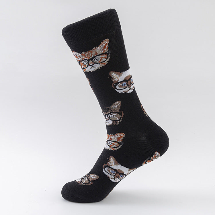Men's Socks Large Size Stockings Large Cotton Socks Large Medium Tube Sports Socks-5prs