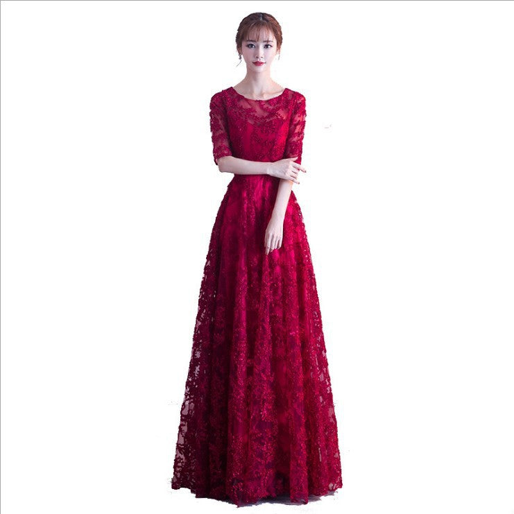 Art Test Dress Female Beauty Voice Solo Show Thin New Niche Vocal Broadcasting Host Long Performance Dress
