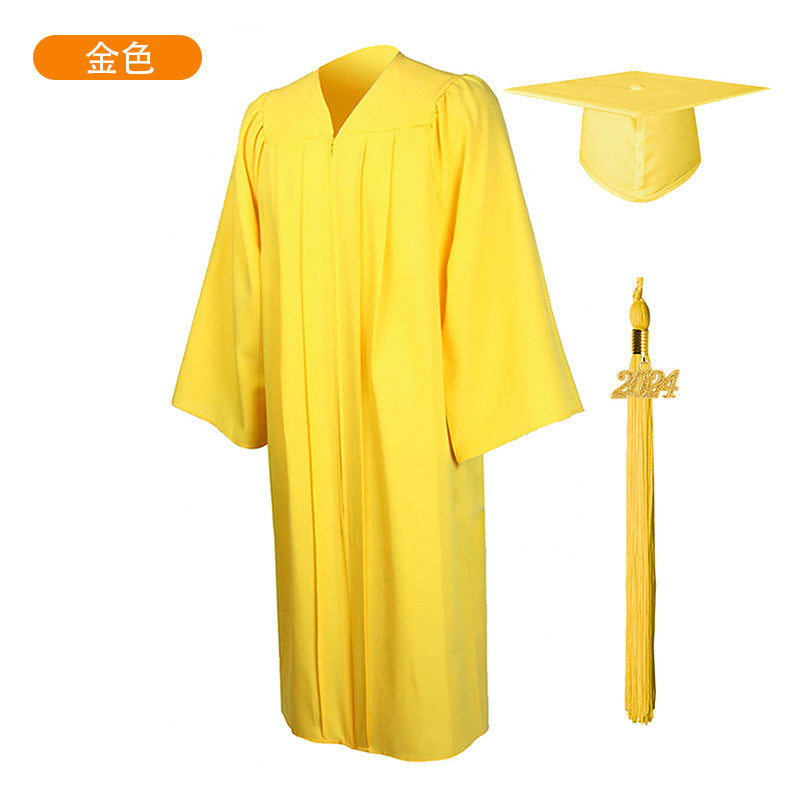New Woven Bachelor's Clothing Adult Graduation Clothing University Degree Clothing Set Graduation Robe Academic Clothing