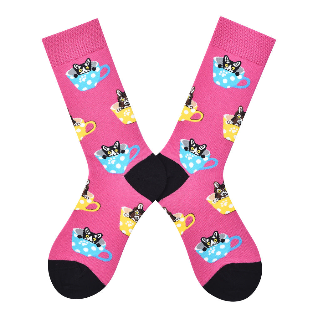 Designer Brand Mid-leg Socks Are Versatile Women's Cotton Outer Wear Trendy Socks