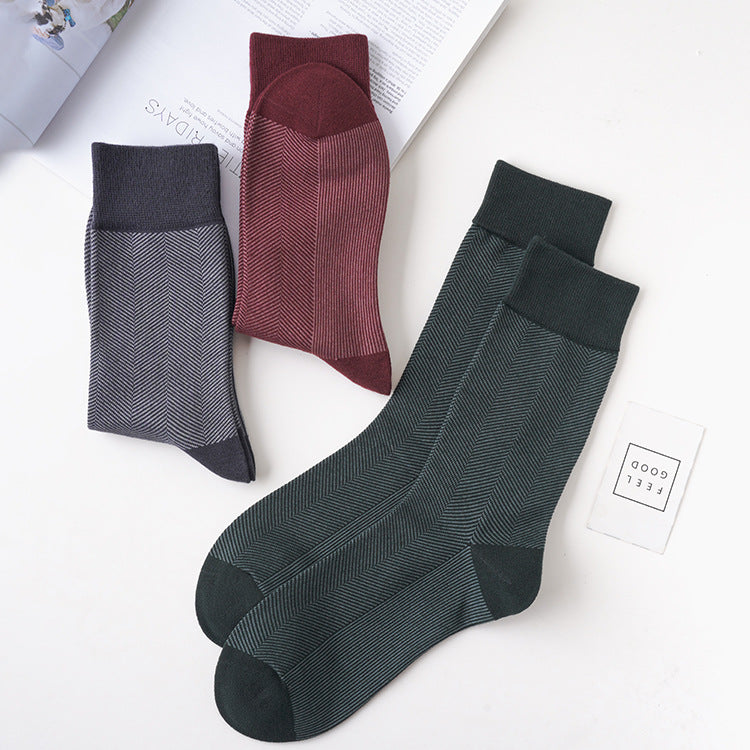 Men's Business Socks Amazon Stockings Mid-tube High-end Business Casual Cotton Socks