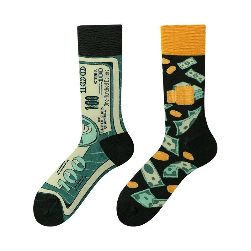 New Four Seasons Men's and Women's AB Original Design Asymmetrical Tide Socks Mandarin Duck Socks Street Tide Socks Cross-border