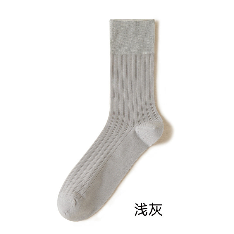 Men's Medium Tube Socks Summer Ultra-thin Antibacterial, Deodorant, Breathable, Sweat-absorbing and Boneless Men's Stockings