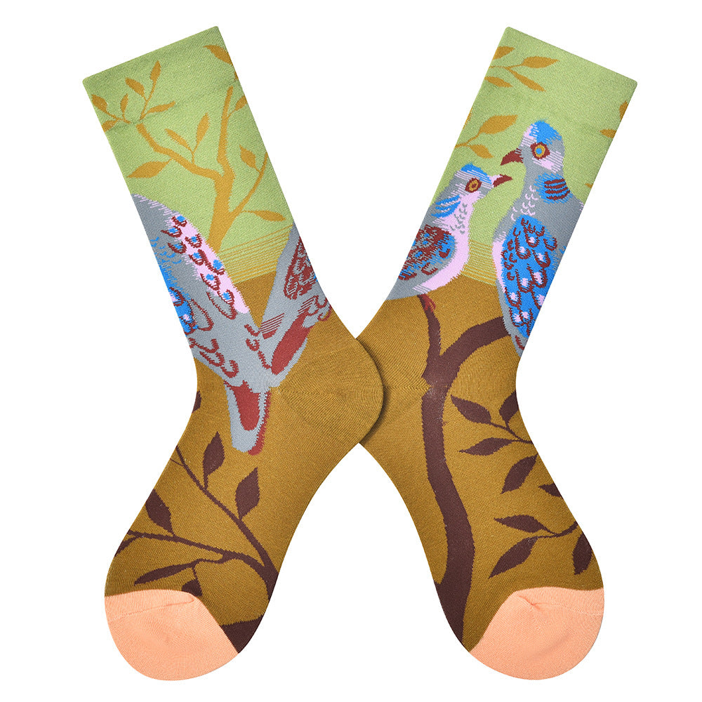 Designer Brand Mid-leg Socks Are Versatile Women's Cotton Outer Wear Trendy Socks