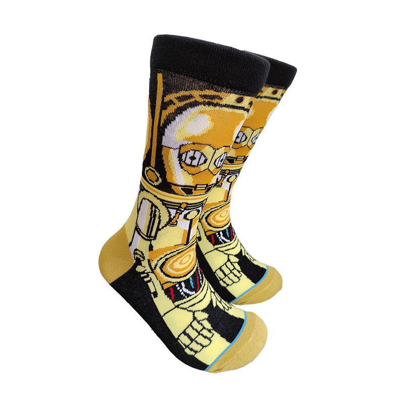 Medium tube socks men's and women's trendy brand stockings personalized European and American men's and women's socks sports skateboard socks