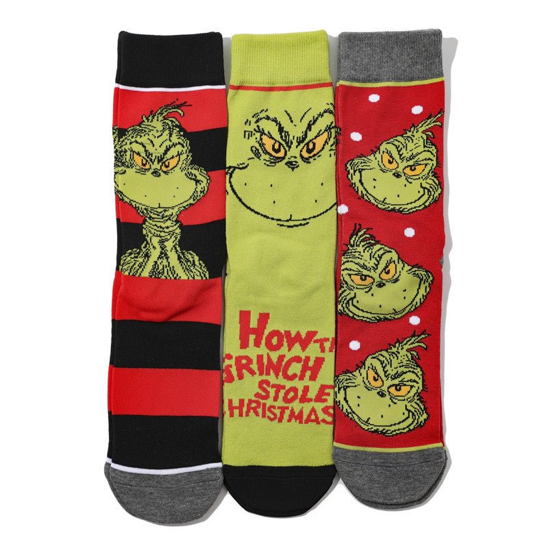 Men's Medium Tube Socks Wholesale Four Seasons Women's Animation Women's Cartoon Tide Men's Socks-5PRS